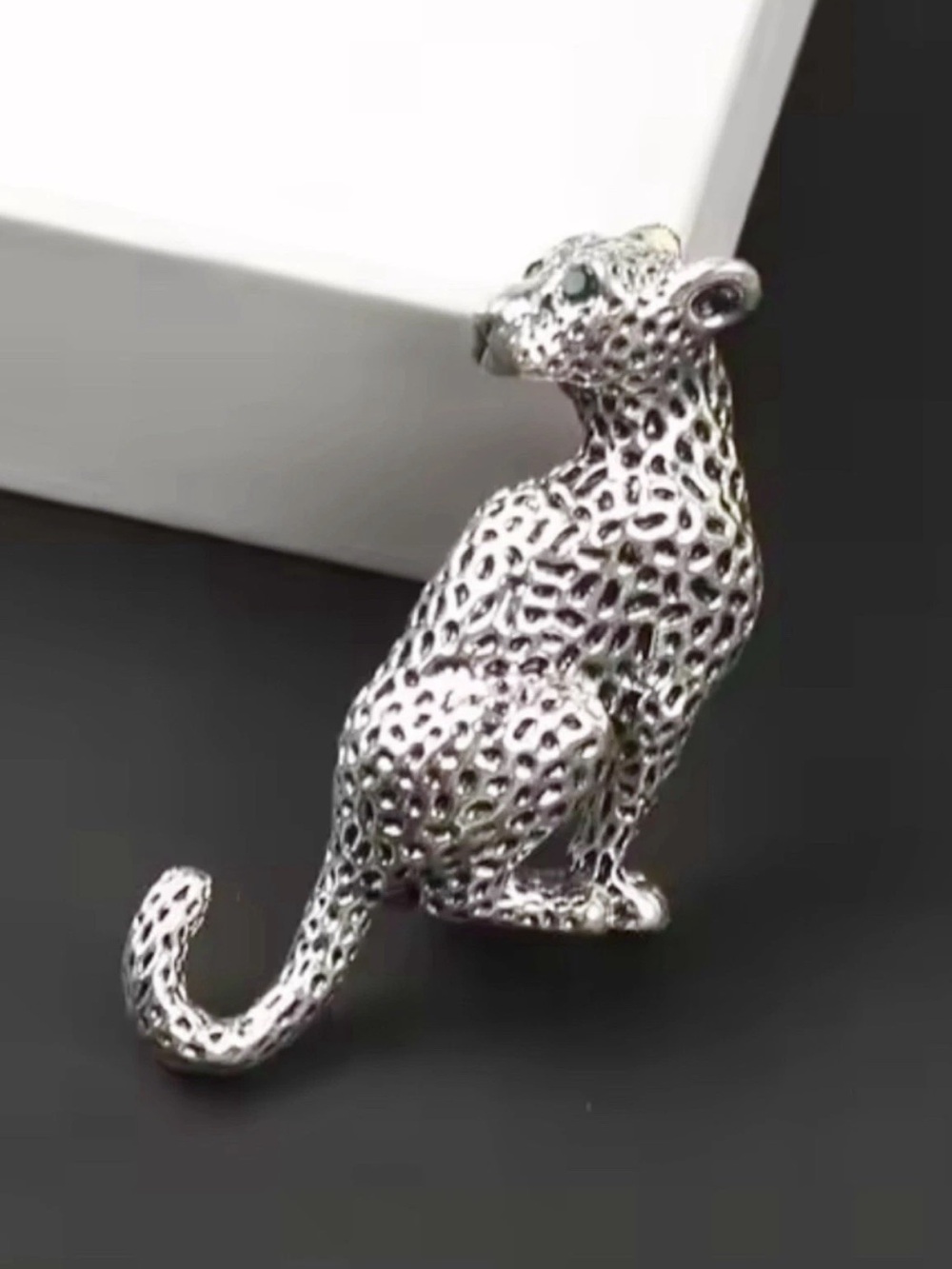 Fashion Jewelry Silver Leopard Pin Brooch